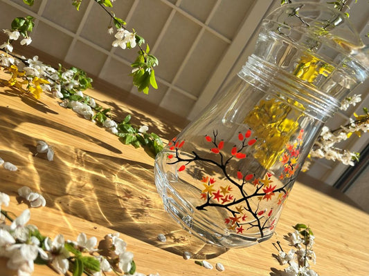 Skleněný džbán "Javory a šípky" výška 22 cm