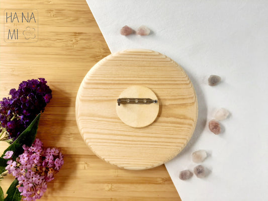 keramická brož "Ptáček na sakuře"