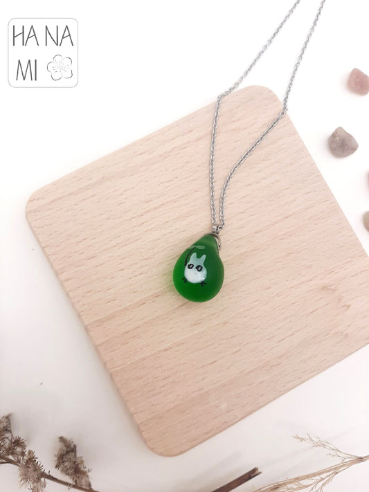 náhrdelník skleněný "Totoro"