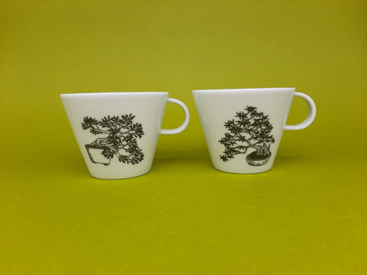 sada 2 hrnků s podšálky "Bonsai lover" 150 ml