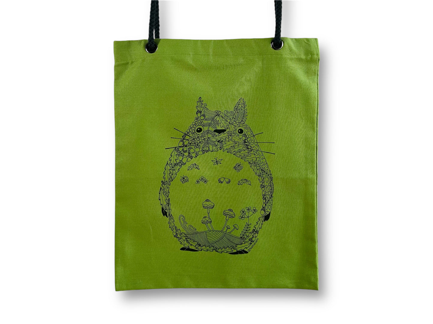 nákupní taška "Omalovánka Totoro" se šňůrovými uchy