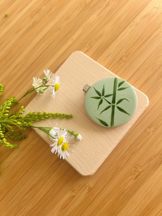 keramická spona/brož "Bambusový háj"