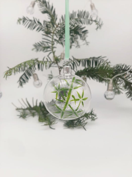 vánoční koulička "Bambusový háj" 6 cm