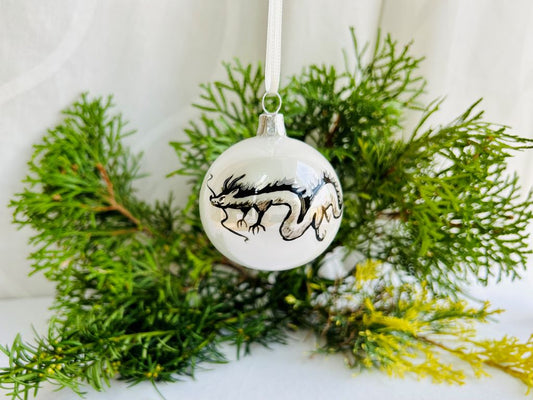 vánoční koulička "Drak" porcelánová 6 cm