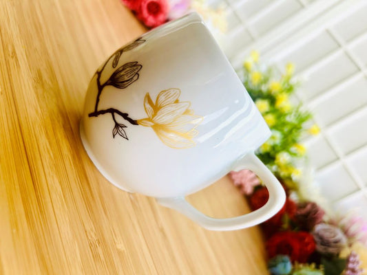 hrnek "Magnolie" se zlatou 300 ml