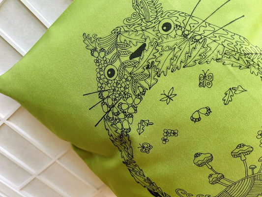 povlak na polštář "Totoro" zelený 40x40 cm