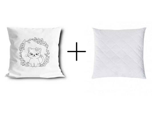 bílý polštář "ROZTOMILÁ ZVÍŘÁTKA" 40 x 40 cm různé motivy