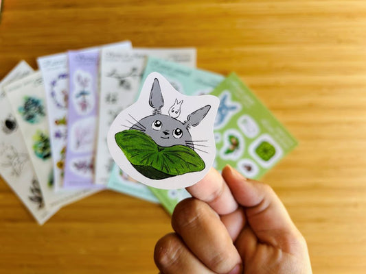 Samolepky "Totoro" a lesní duchové