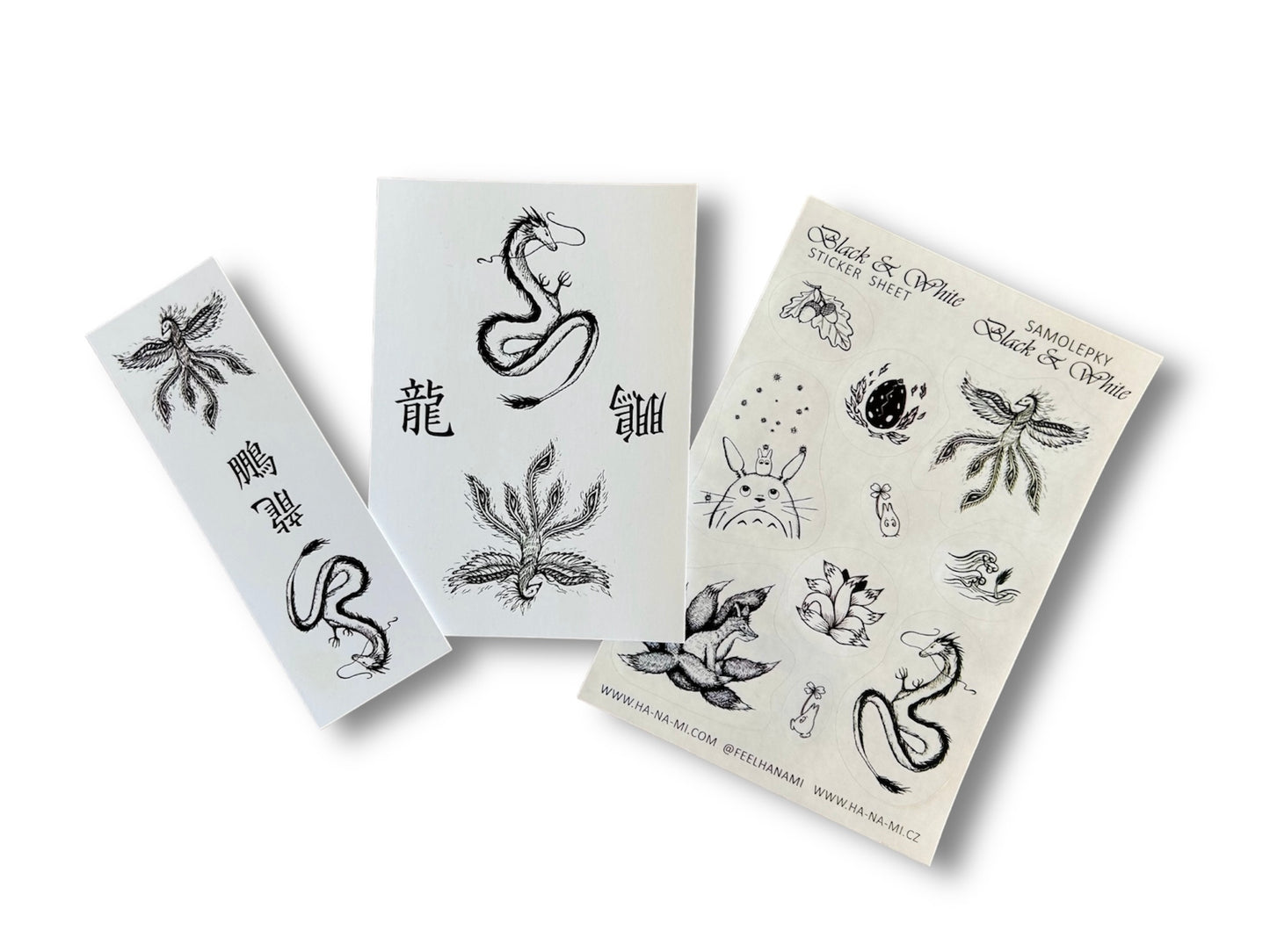 Pohlednice "Drak a fénix" A6