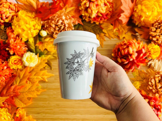 hrnek To Go "Javory" se zlatou 300 ml