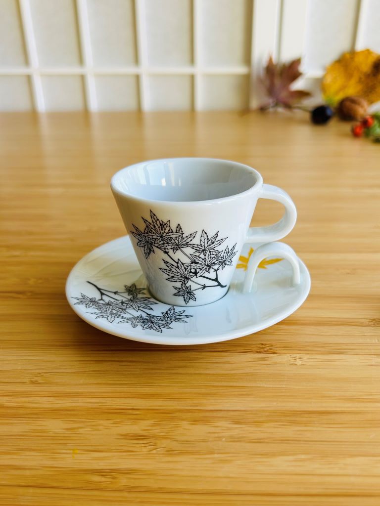 espresso hrneček s podšálkem "Javory" se zlatou 45 ml
