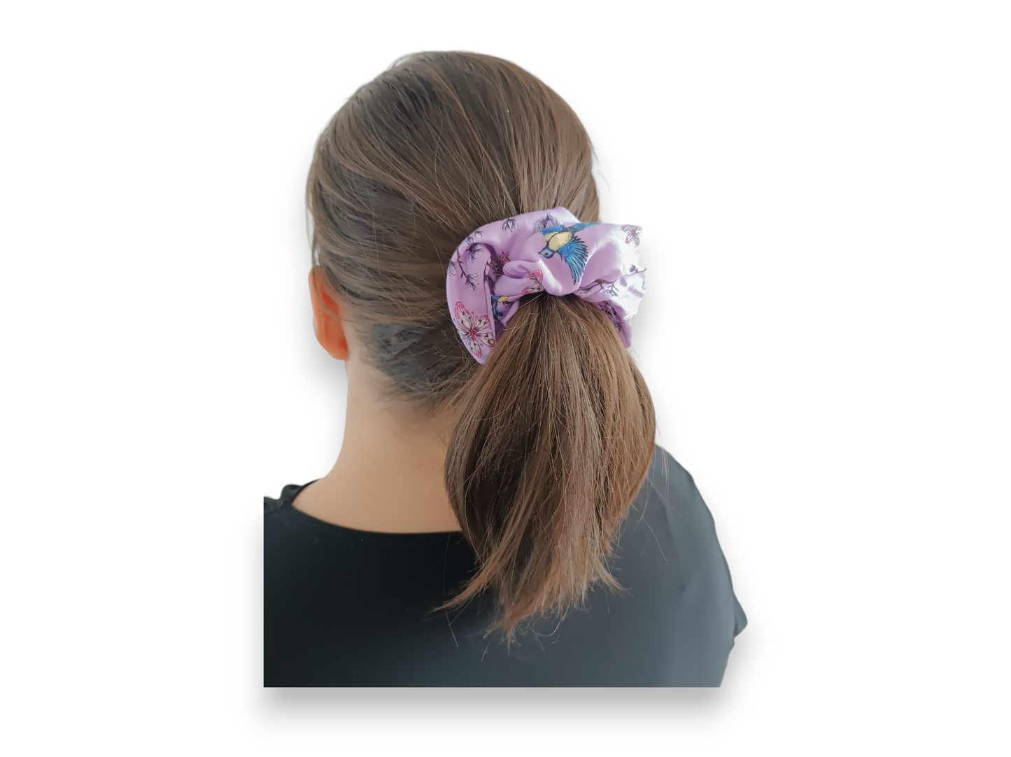 scrunchies "Jarní Japonsko" látková gumička do vlasů
