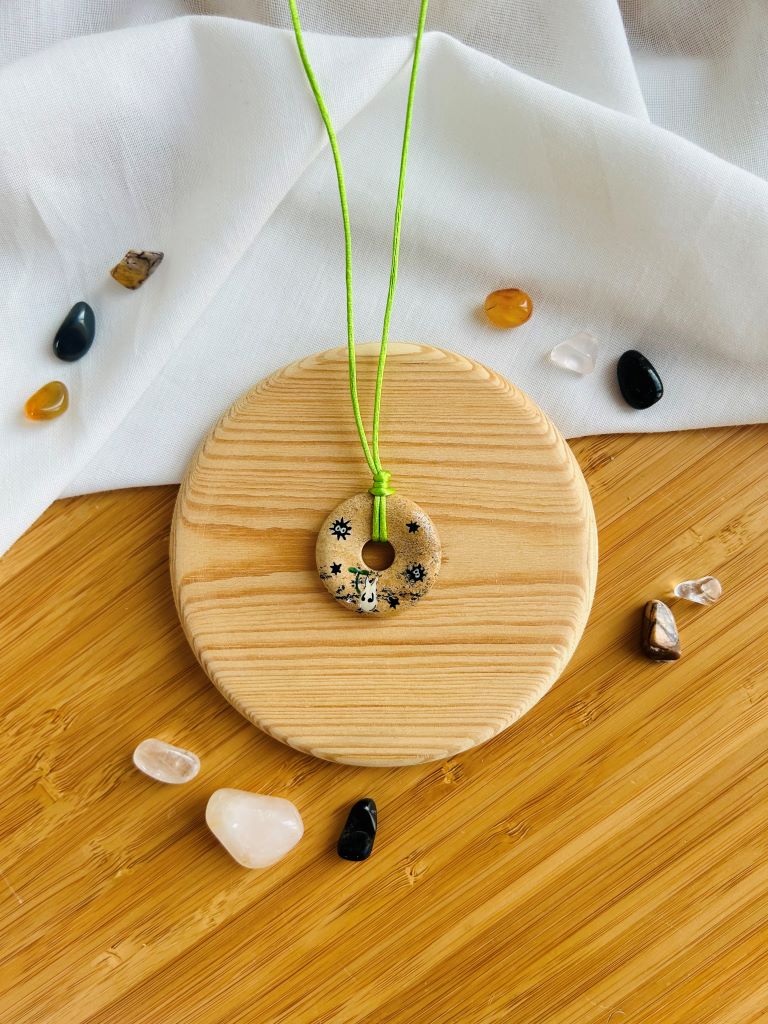 náhrdelník donut "Totoro" jaspis