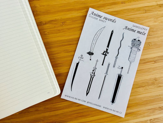 Samolepky "Anime meče"