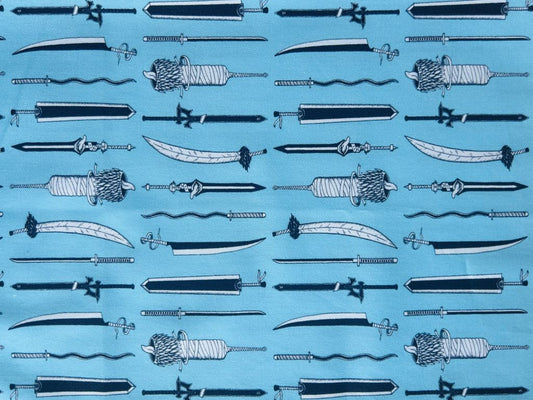 velký šátek "Anime meče" 100x100 cm