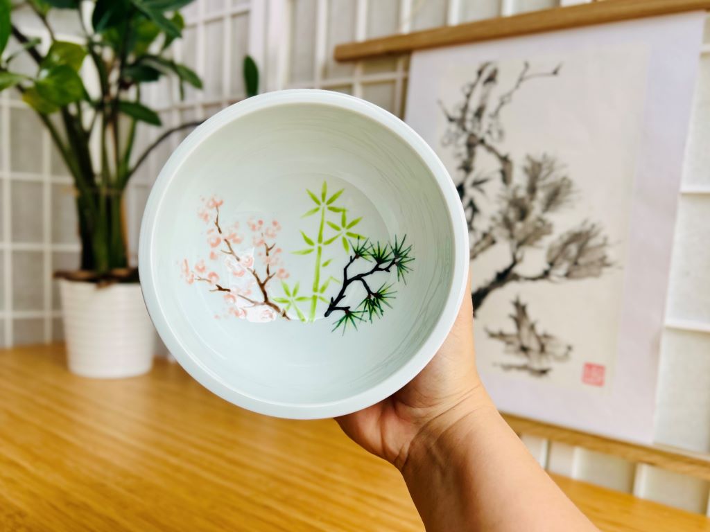 Miska velká "Tři přátelé zimy" průměr 16 cm