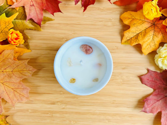 Svíčka v pohárku "Fénix" s minerály