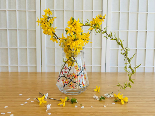 Skleněný džbán "Javory a šípky" výška 22 cm