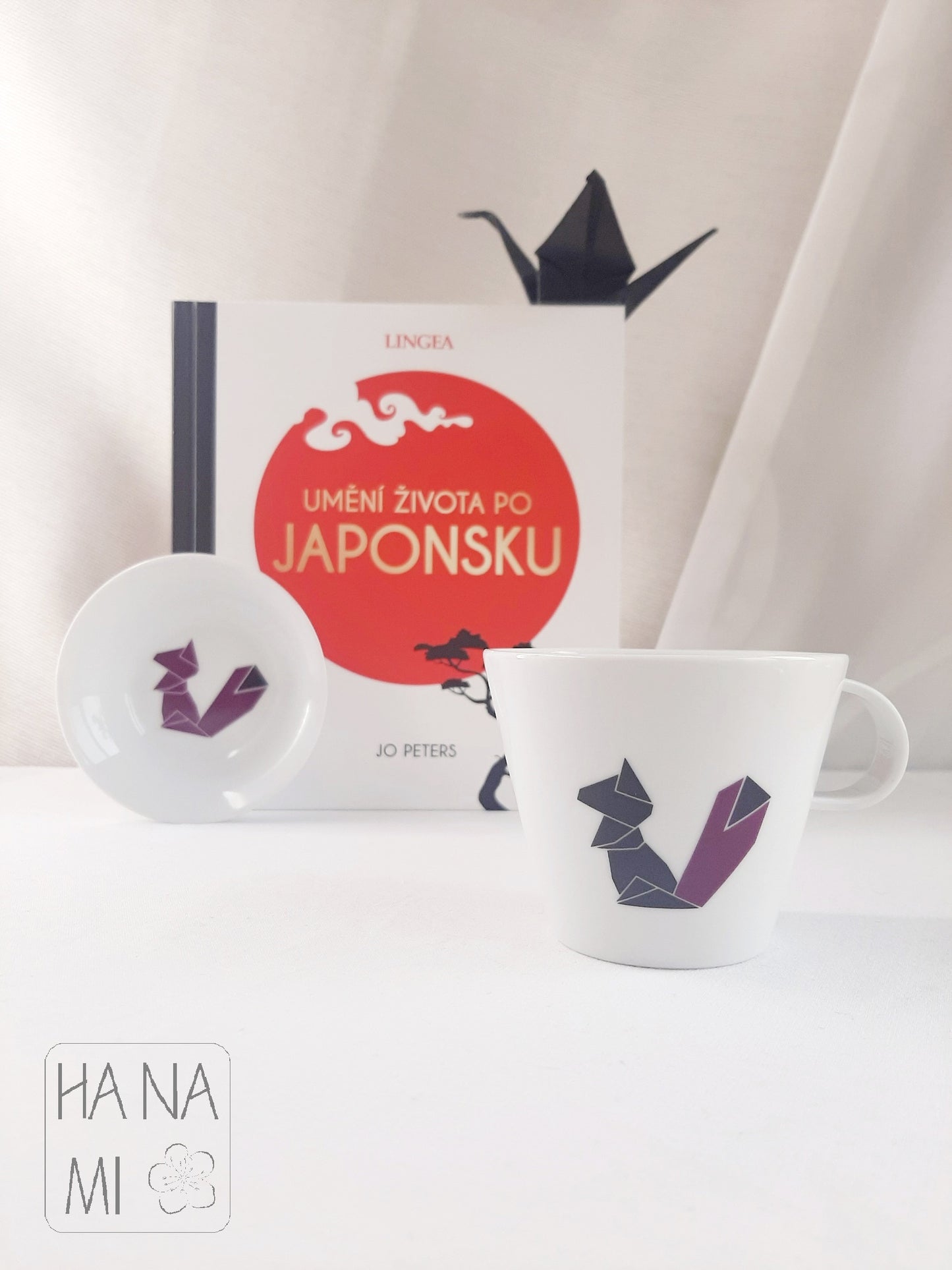 hrnek s podšálkem "Origami veverka" 150 ml
