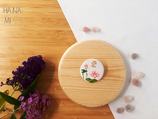 keramická brož "Lotosové jezírko"