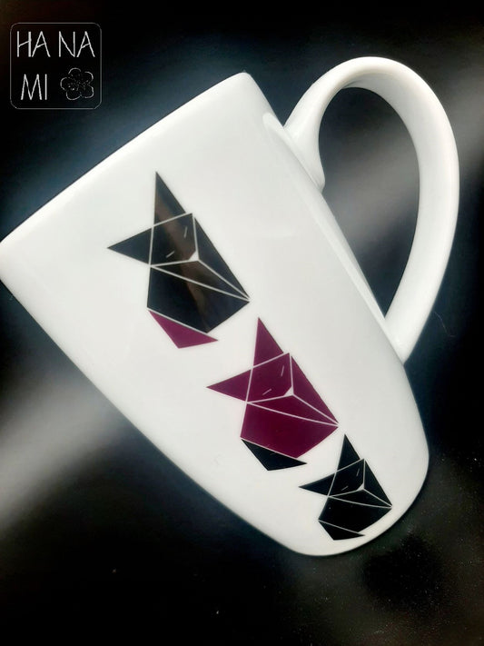 hrnek vyskoký "Origami liška" 380 ml