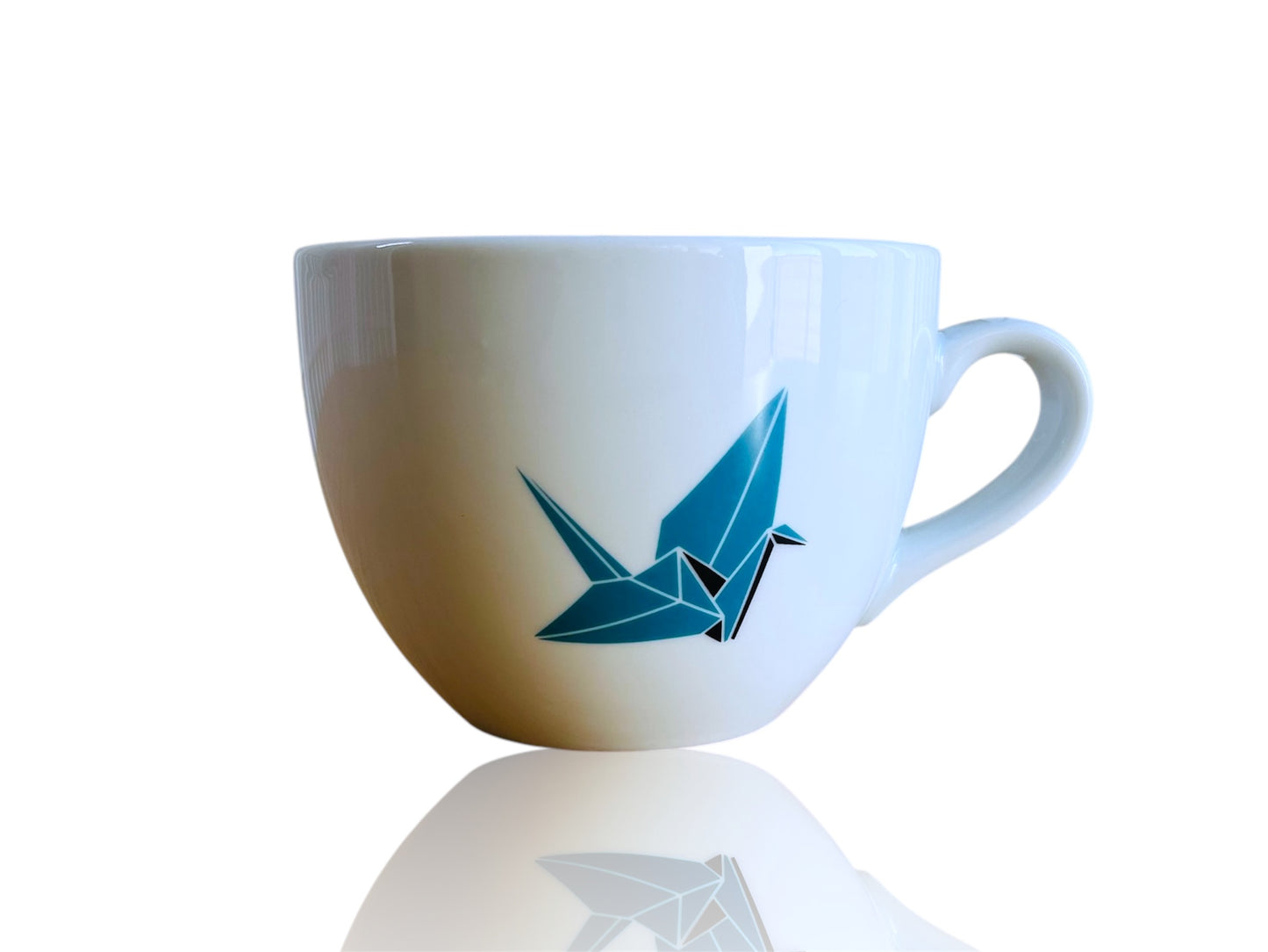 hrnek široký "Origami jeřáb" 480 ml