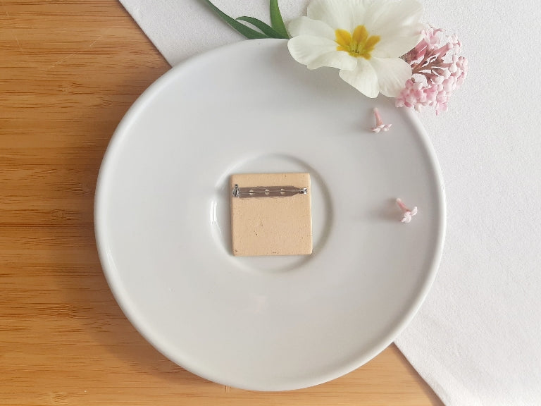 keramická brož "Bambusový háj"