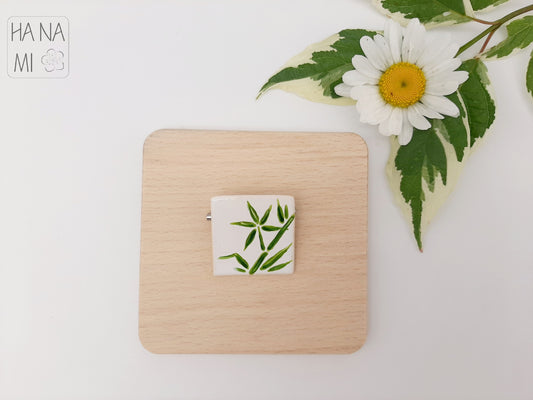 keramická brož "Bambusový háj"