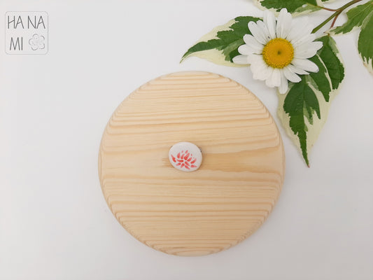 keramická mini brož "Lotosové jezírko"