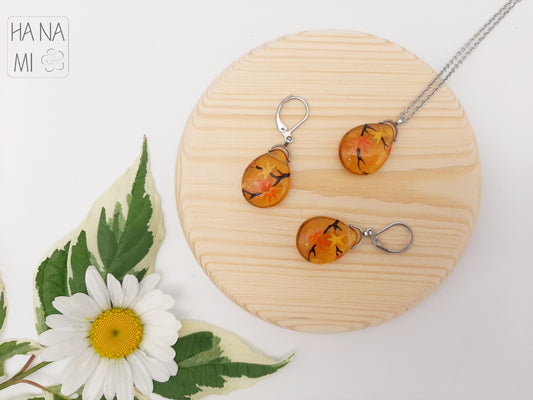 sada skleněných šperků "Podzimní večer"