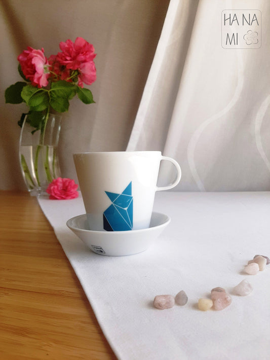 hrnek s podšálkem "Origami liška" 200 ml