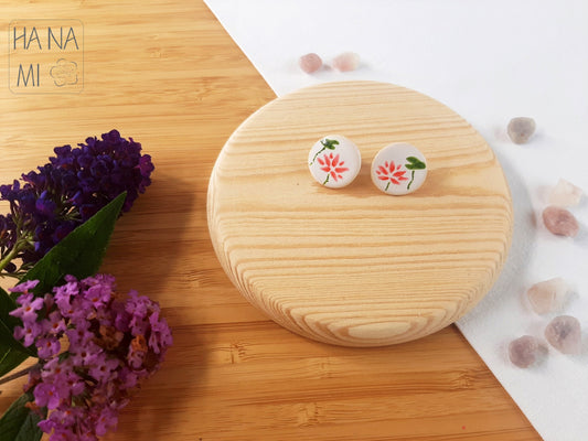 keramické náušnice "Lotosové jezírko"