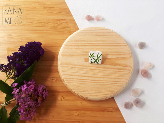 keramická mini brož "Bambusový háj"