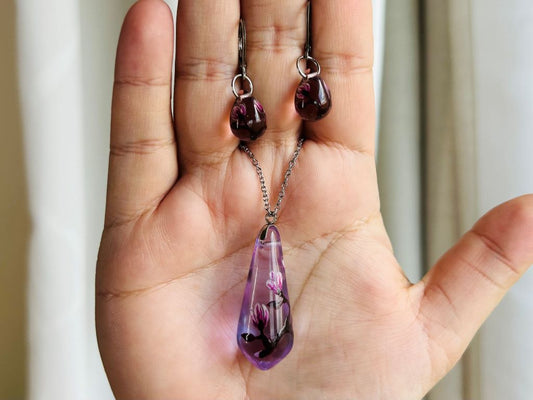 sada skleněných šperků "Vůně jarního snu"