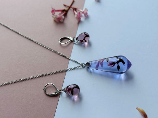 sada skleněných šperků "Vůně jarního snu"