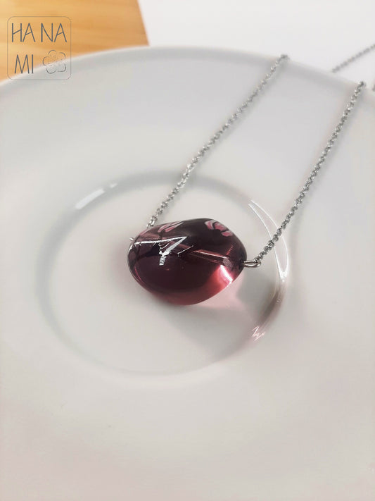 velký náhrdelník skleněný "Vůně jarního snu"