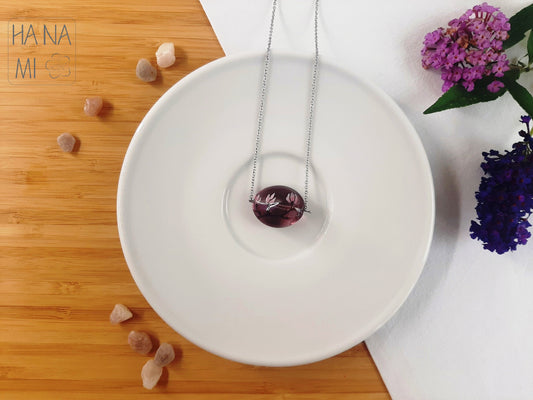 velký náhrdelník skleněný "Vůně jarního snu"