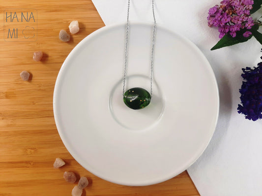 velký náhrdelník skleněný "Dlouhověká borovice"