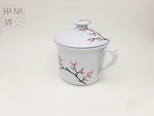 hrnek "Šípkový čaj" velký s hubičkou a víkem 900 ml