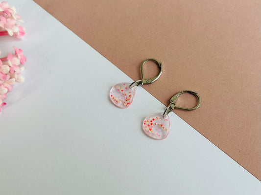 náušnice "Ráno pod sakurou" skleněné