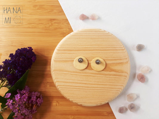 keramické náušnice "Císařská chryzantéma"