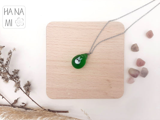 náhrdelník skleněný "Totoro"