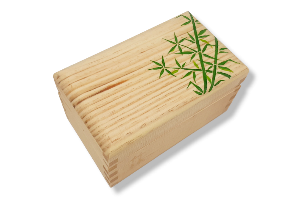 dřevěná krabička na čaj "Bambusový háj"
