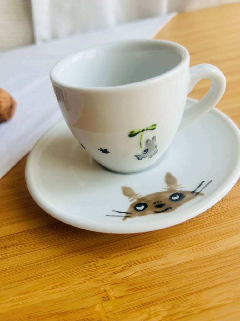 malý hrnek s podšálkem "Totoro" 90 ml