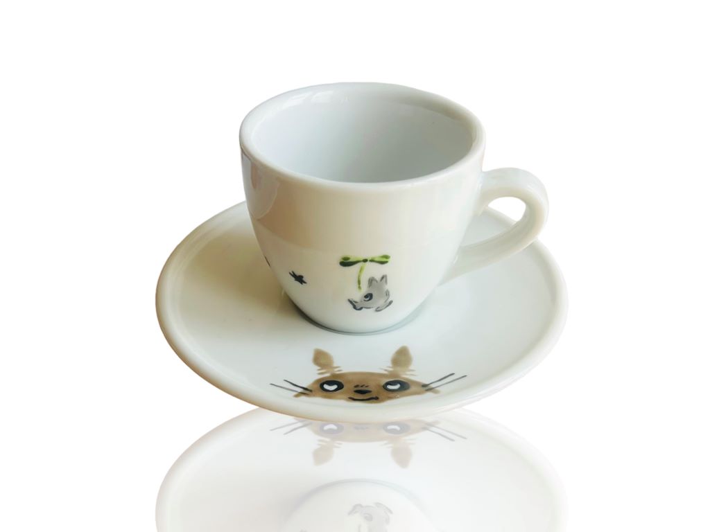 malý hrnek s podšálkem "Totoro" 90 ml