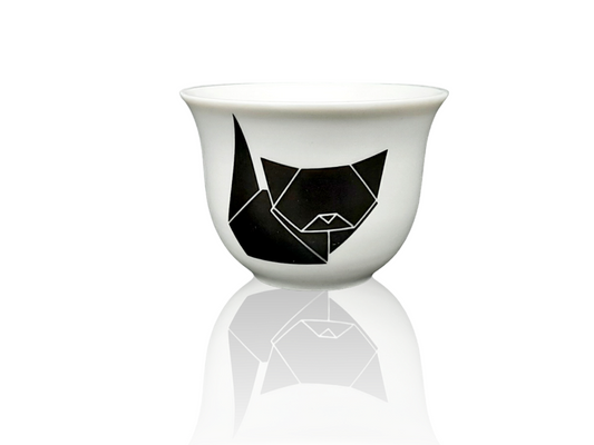 pohárek na saké a čaj "Origami kočka" 50 ml