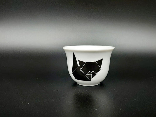 pohárek na saké a čaj "Origami kočka" 50 ml