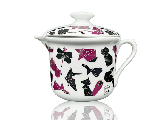 hrnek "Origami" velký s hubičkou a víkem 900 ml