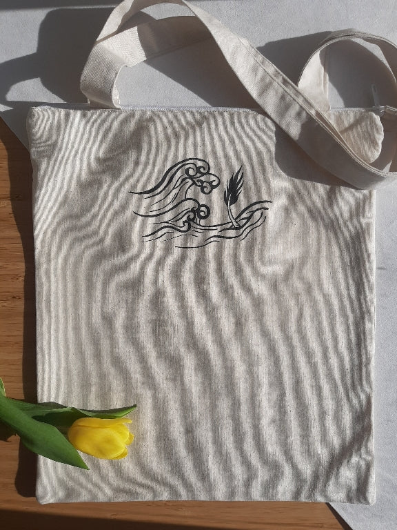 nákupní taška "Drak" se zipem a vnitřní kapsou