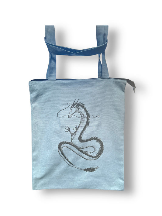 nákupní taška "Drak" se zipem a vnitřní kapsou